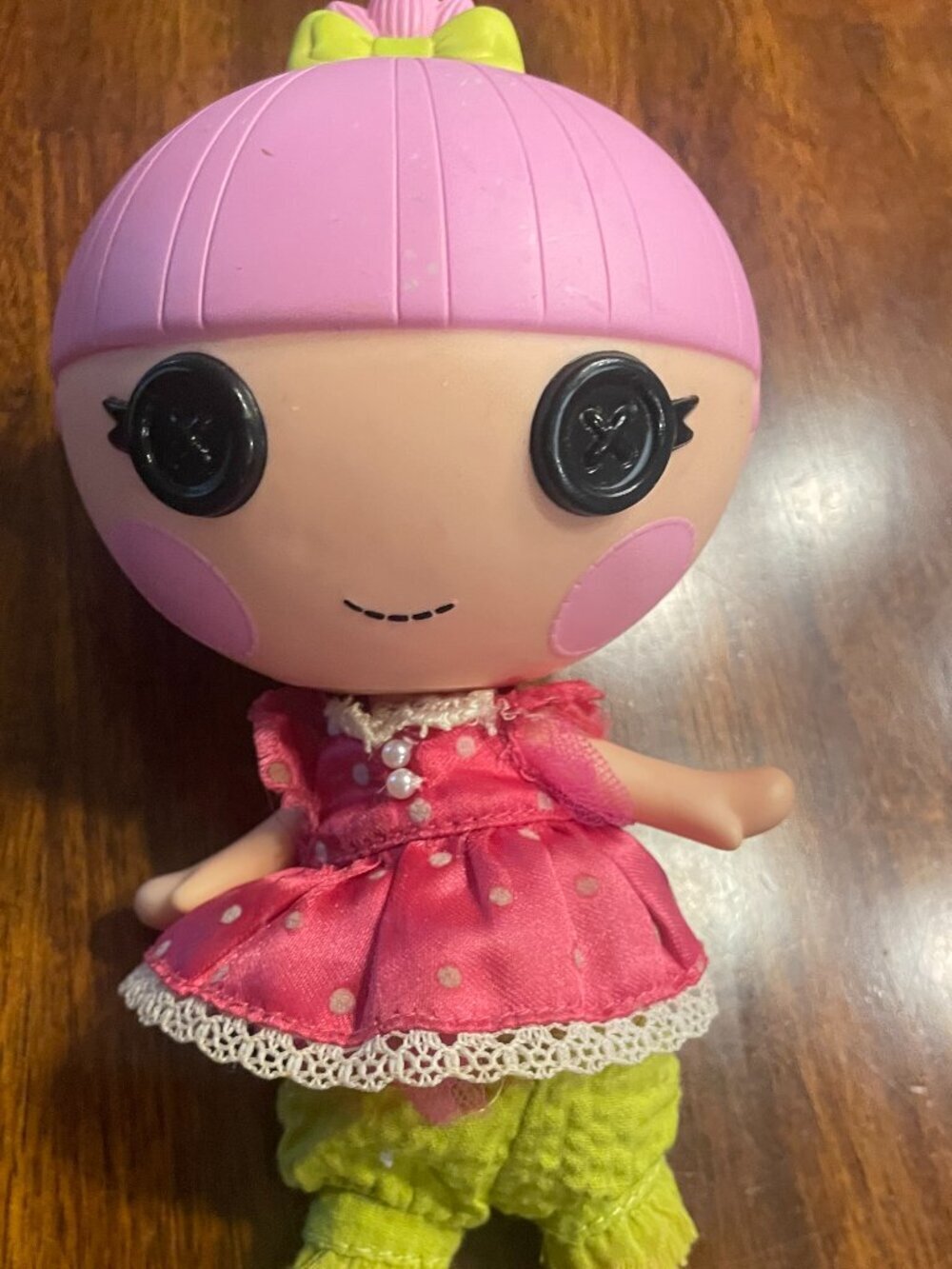 Lalaloopsy 2024 Littles Trinket Sparkles 7” doll Pink Green no shoes!